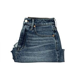Madewell Curvy Perfect Vintage Jean Shorts – High-Rise, Frayed Hem, Size 27